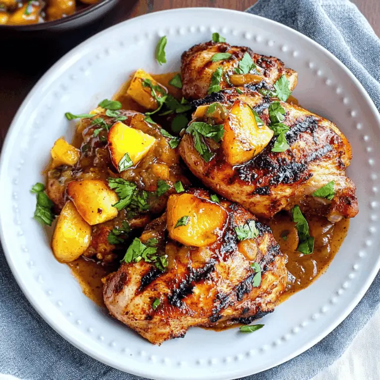 Easy Grilled Chicken with Sweet Peach Chipotle Sauce