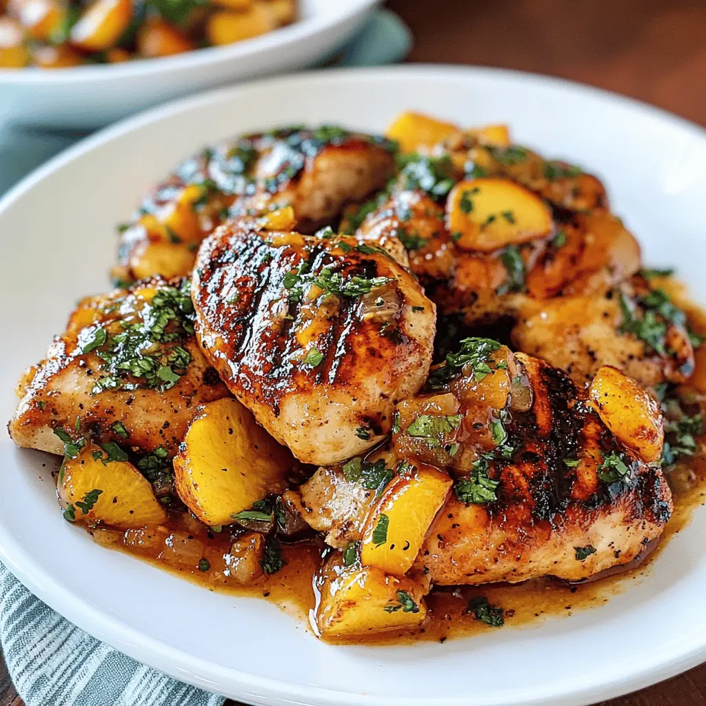 Easy Grilled Chicken with Sweet Peach Chipotle Sauce