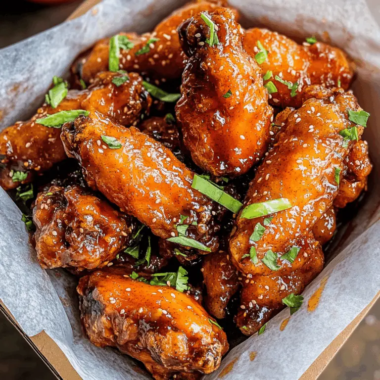 Easy Hot Honey Peach Chicken Wings