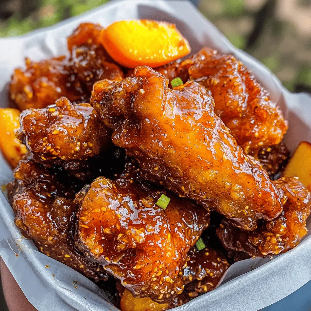 Easy Hot Honey Peach Chicken Wings