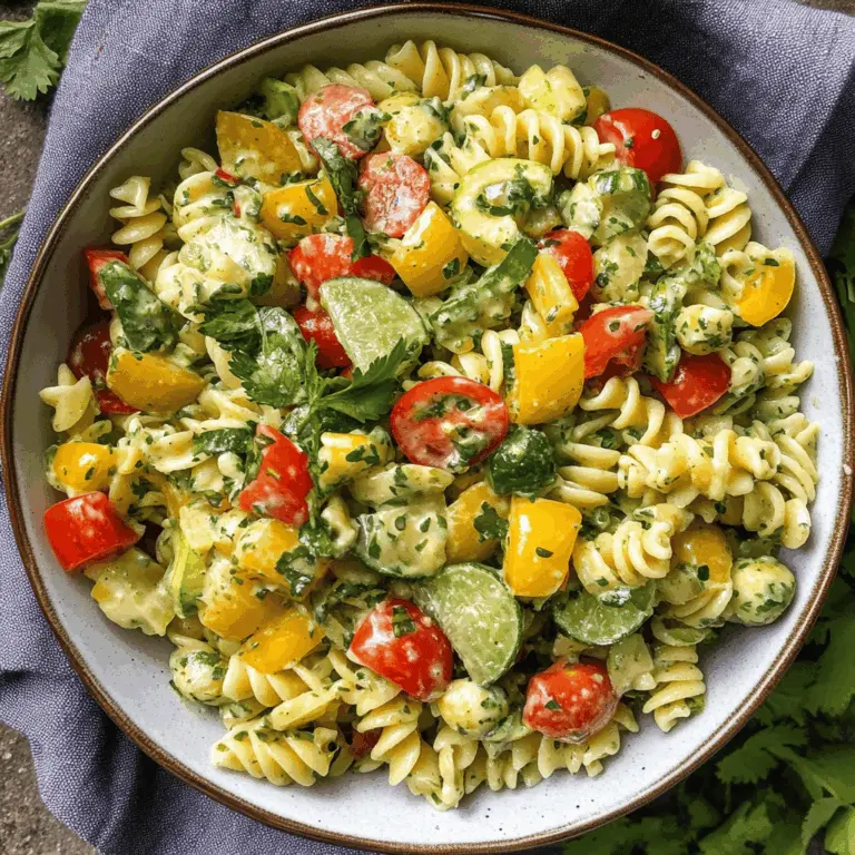 Easy Cilantro Lime Pasta Salad Recipe