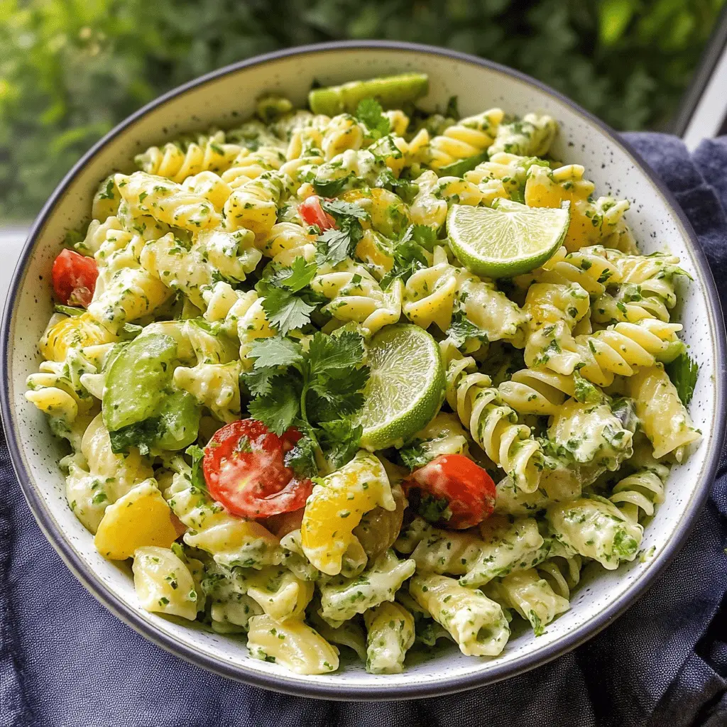 Easy Cilantro Lime Pasta Salad Recipe