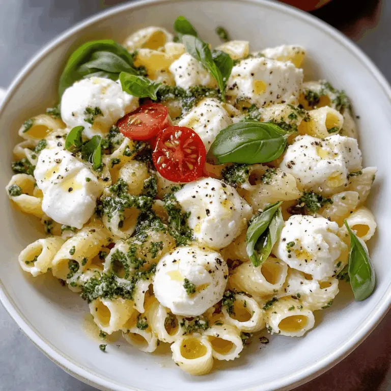 Easy Lemon Burrata Pasta Salad Recipe