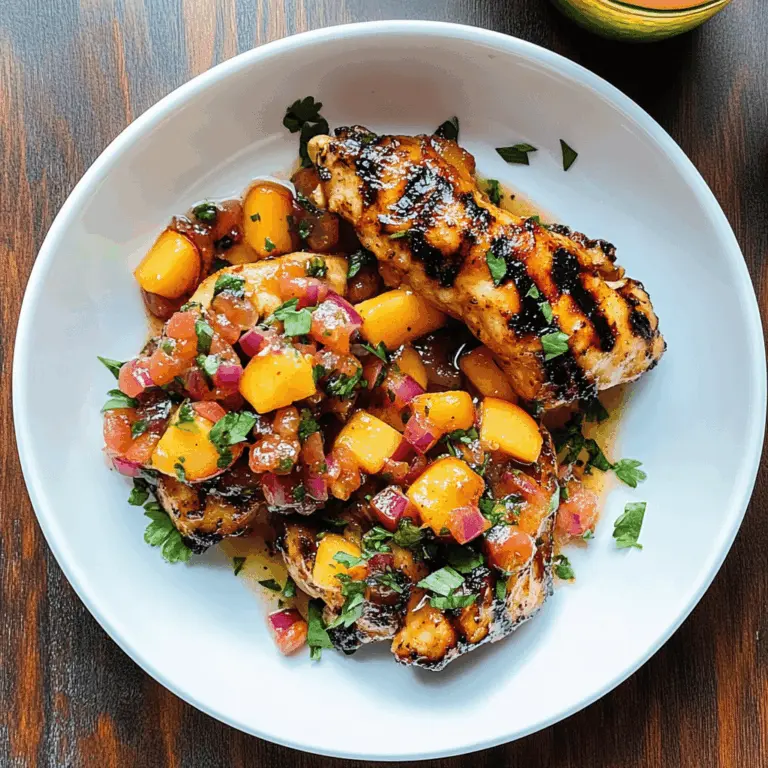 Easy Peach Salsa Chicken Recipe