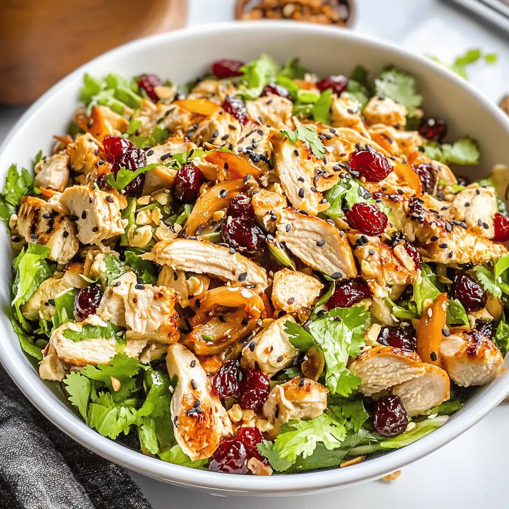 Easy Asian Chicken Cranberry Salad Recipe