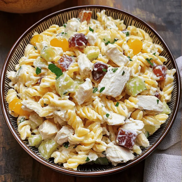 Easy Waldorf Chicken Pasta Salad Recipe