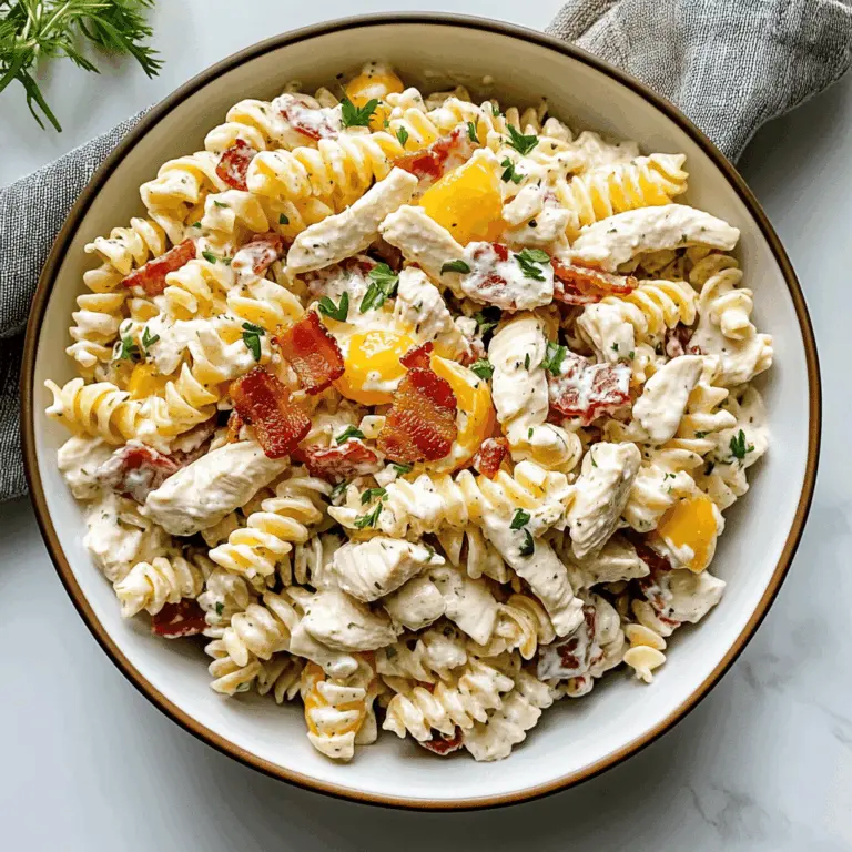 Easy Chicken Bacon Ranch Pasta Salad Recipe