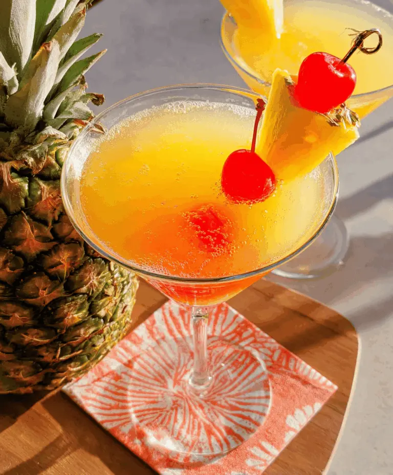 Easy Pineapple Upside Down Martini Recipe