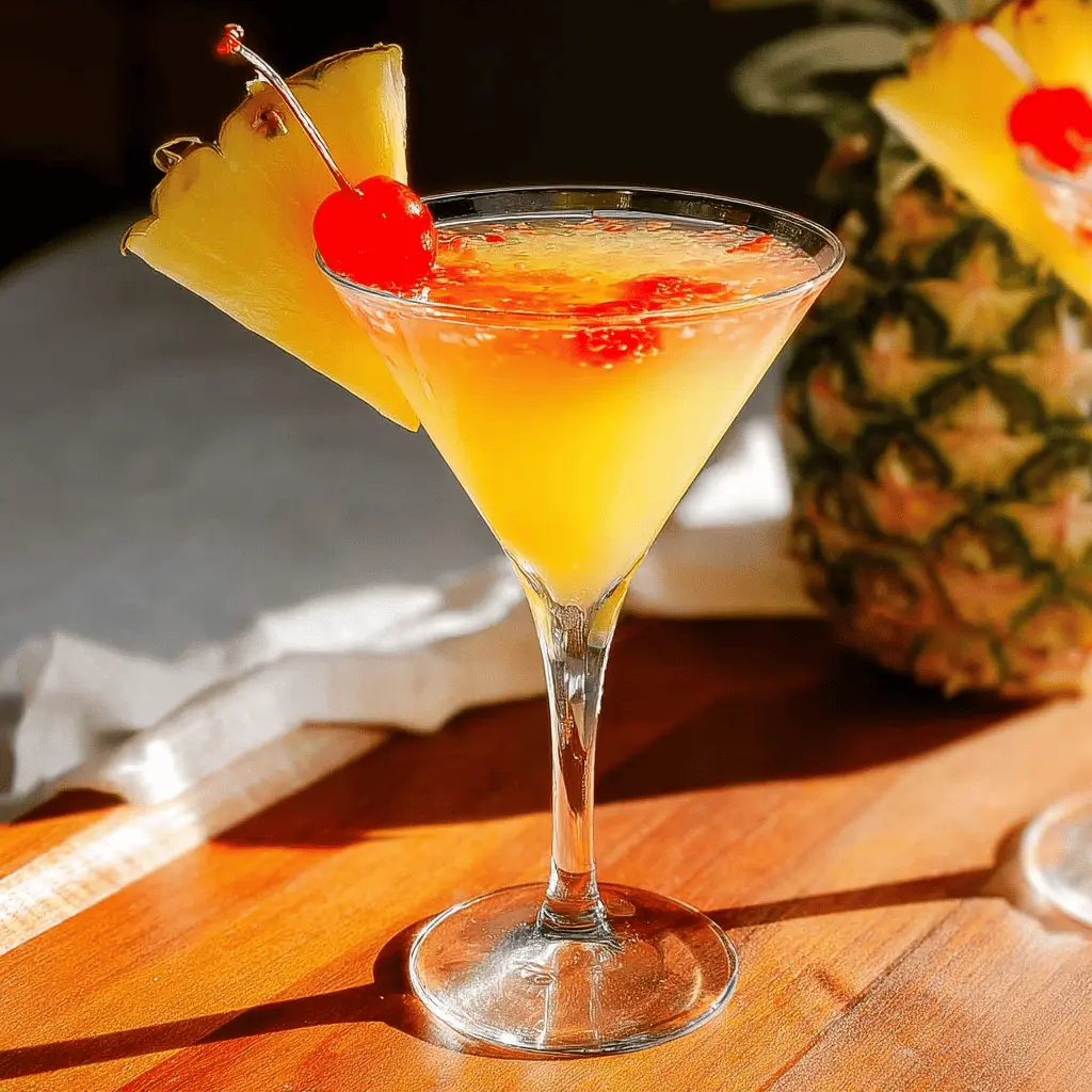 Easy Pineapple Upside Down Martini Recipe
