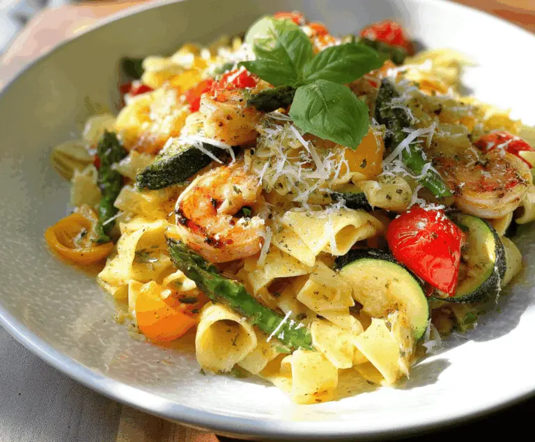 Easy Summer Pasta Primavera Recipe with Fresh Veggies
