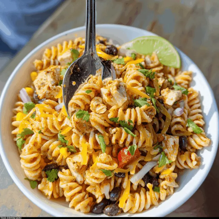 Easy Zesty Chicken Enchilada Pasta Salad