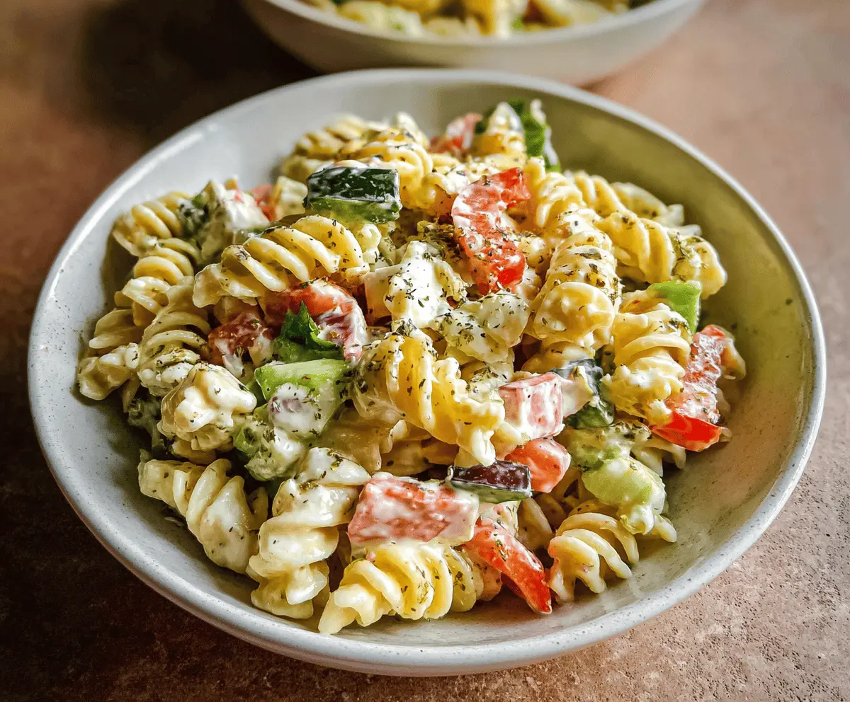 Easy Creamy Pasta Salad Recipe