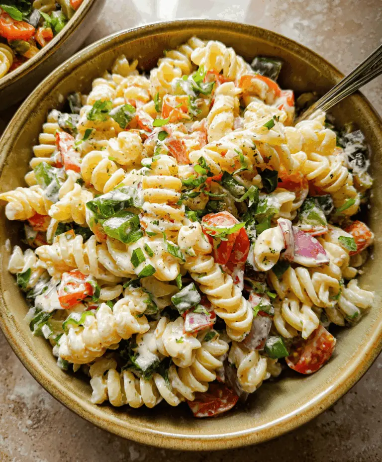 Easy Creamy Italian Pasta Salad Recipe