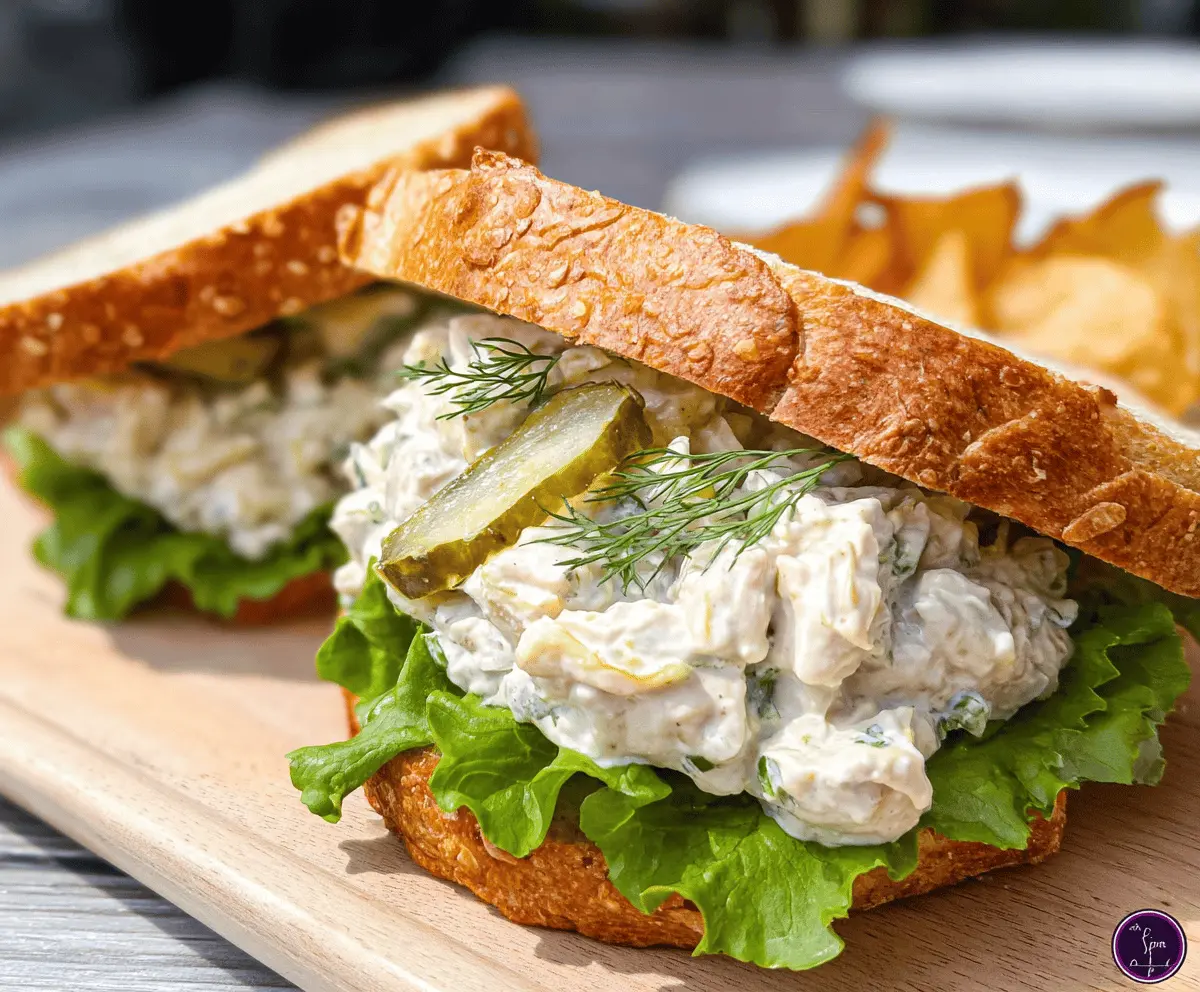 Easy Dill Pickle Chicken Salad Sandwich Recipe