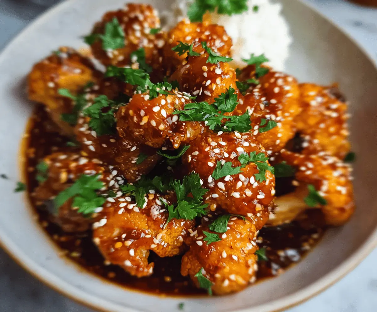 Easy Sticky Sesame Cauliflower Recipe