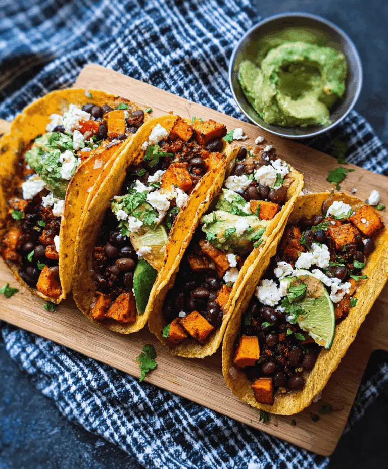 Easy Black Bean Sweet Potato Tacos Recipe