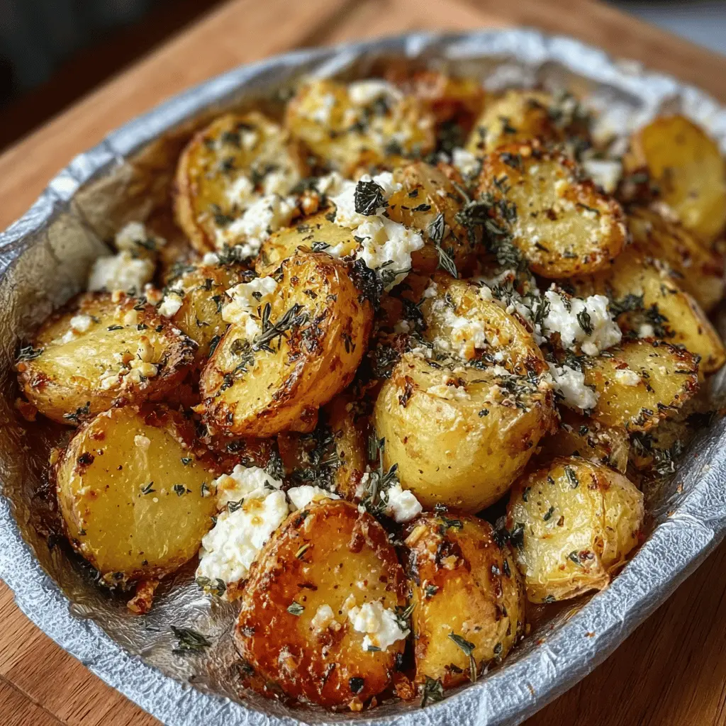 Easy Baked Feta Potatoes with Crispy Edges