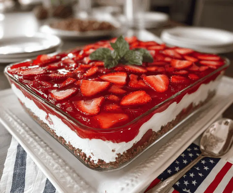 Easy Best Strawberry Pretzel Jello Salad Recipe