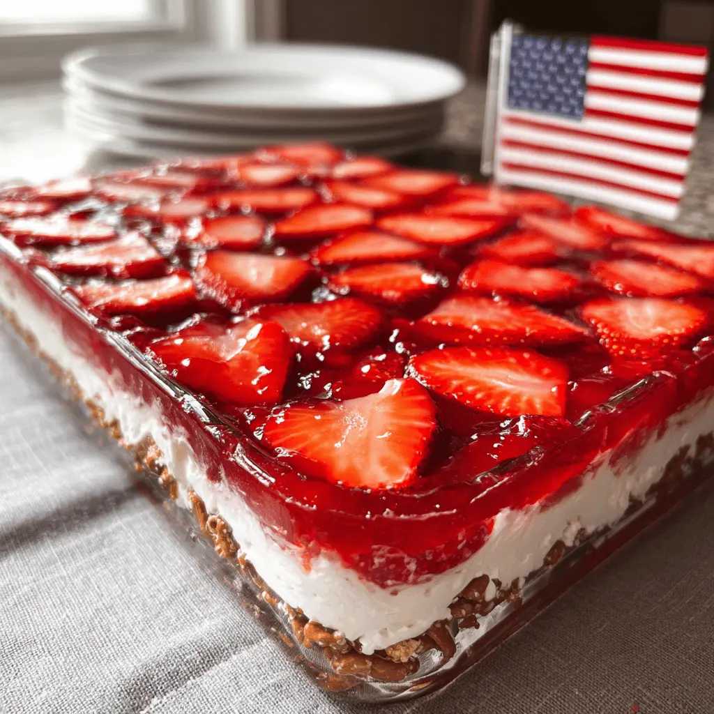 Easy Best Strawberry Pretzel Jello Salad Recipe