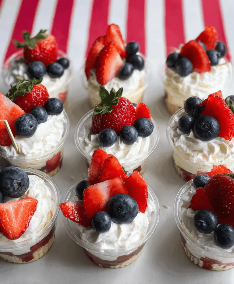 Easy Mini Shortcake Cups for Memorial Day & 4th of July