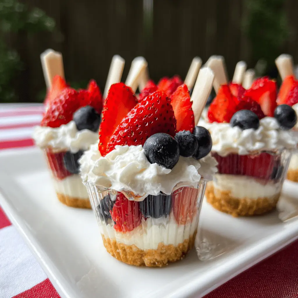 Easy Mini Shortcake Cups for Memorial Day & 4th of July