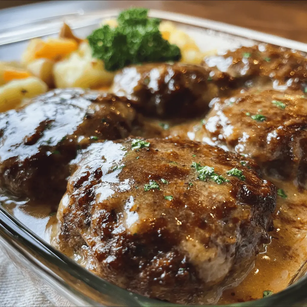 Easy Amish Hamburger Steak Bake Recipe
