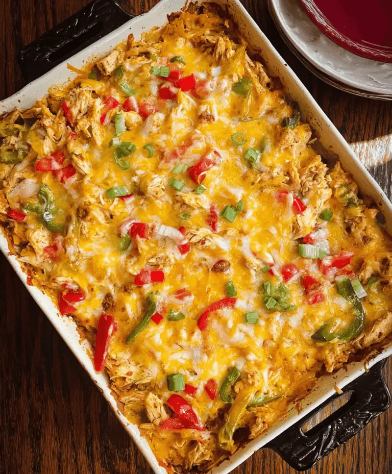 Easy Chicken Fajita Casserole Recipe