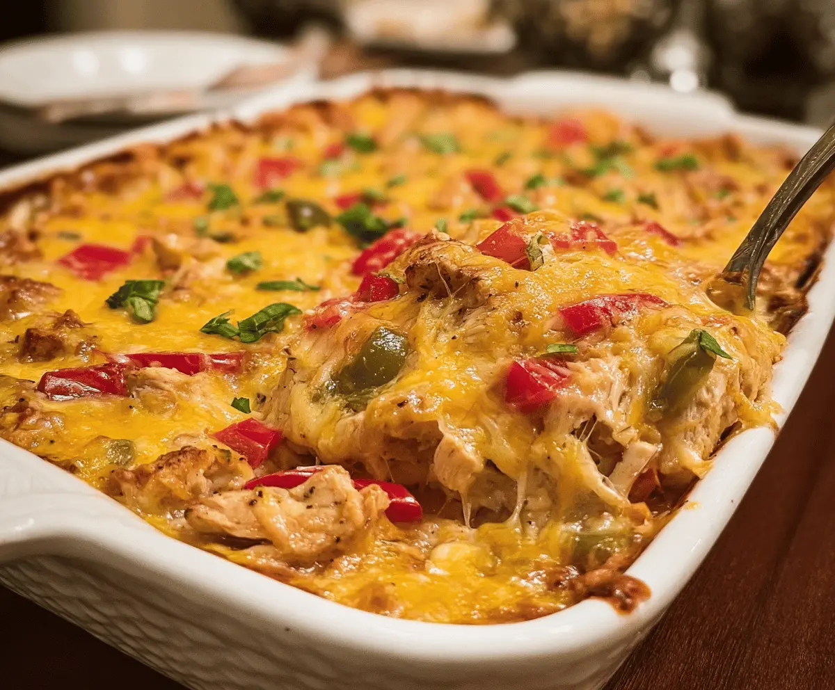 Easy Chicken Fajita Casserole Recipe