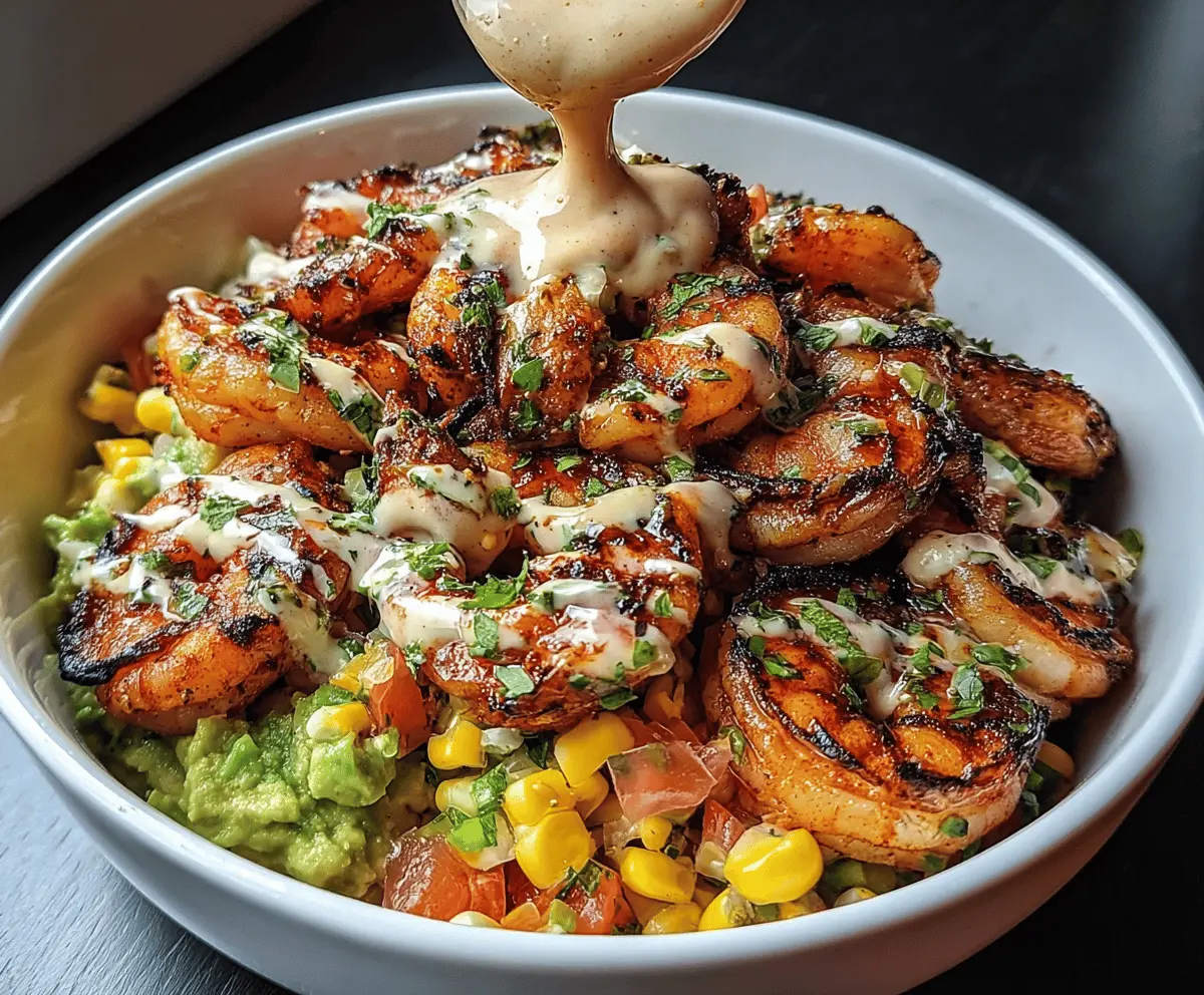 Easy Grilled Shrimp Bowl with Avocado and Corn Salsa