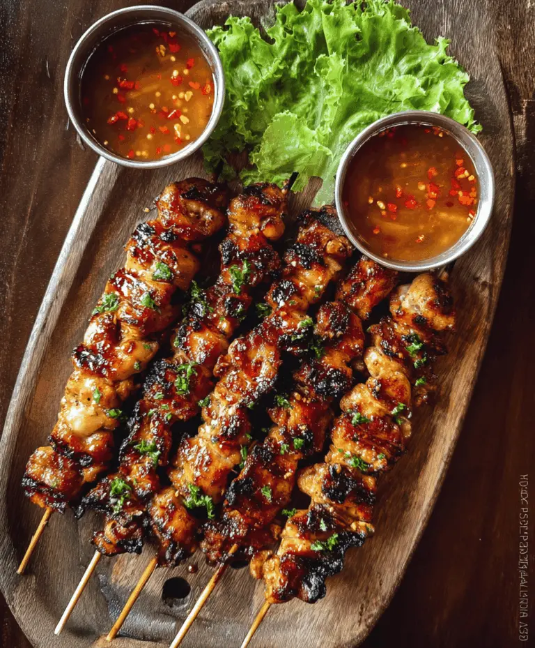 Easy Grilled Thai Chicken Skewers Recipe