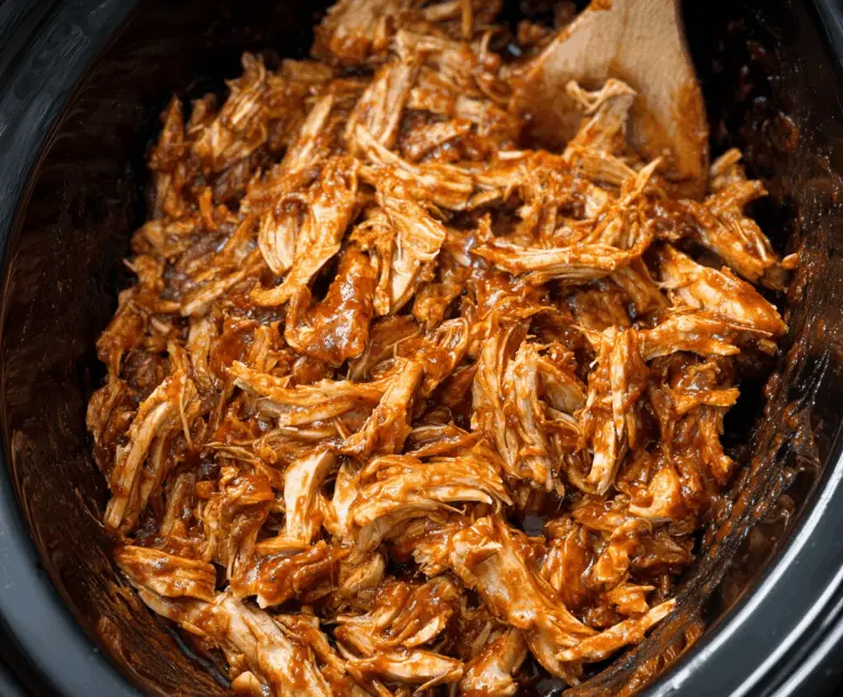 Easy Crockpot BBQ Pulled Chicken Recipe