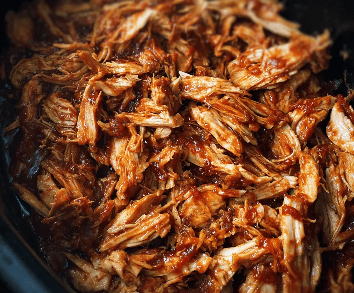 Easy Crockpot BBQ Pulled Chicken Recipe