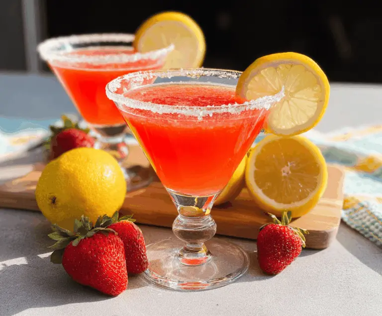 Refreshing Strawberry Lemon Drop Martini Recipe