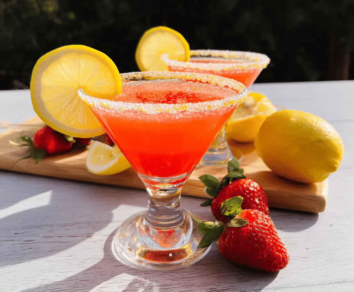 Refreshing Strawberry Lemon Drop Martini Recipe
