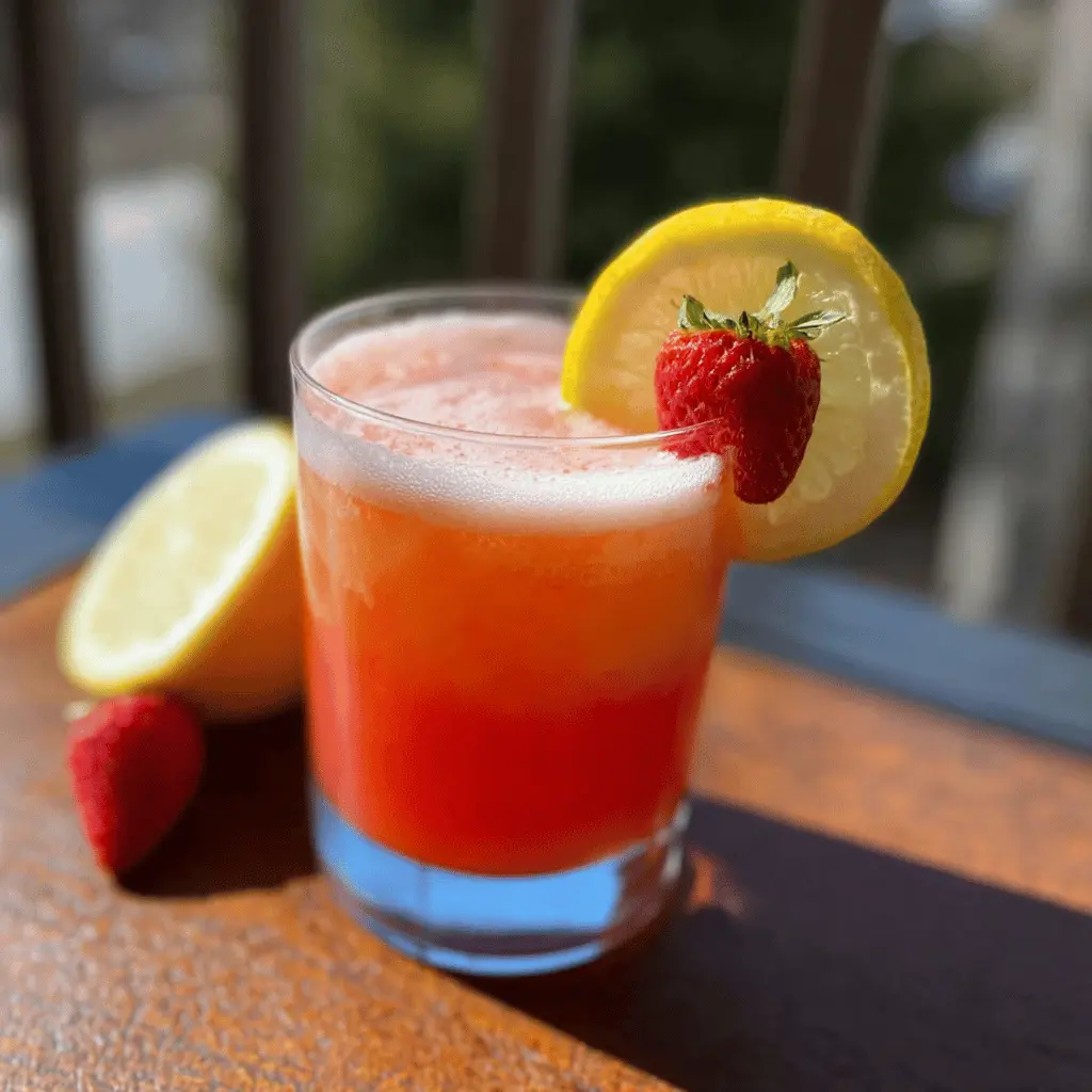 Refreshing Strawberry Lemonade Whiskey Sour Recipe