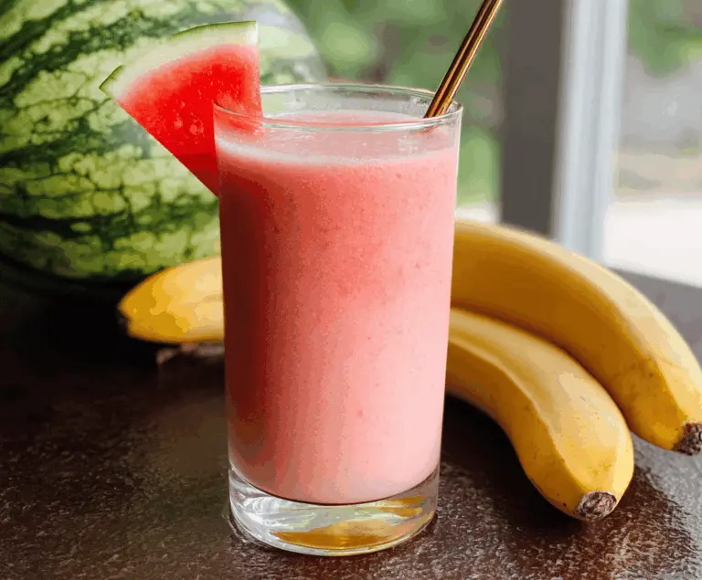 Healthy Watermelon Banana Smoothie Recipe