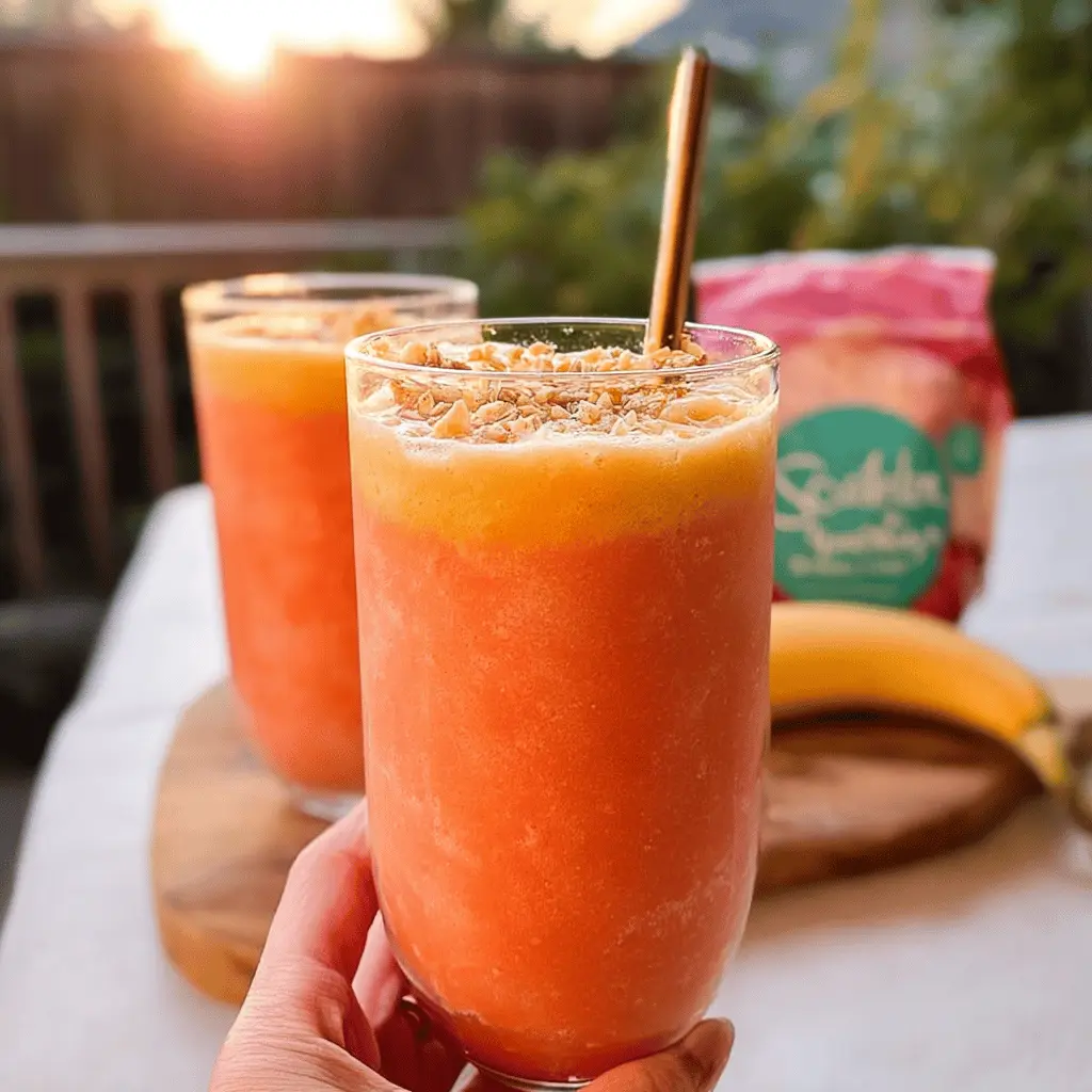 Refreshing Mango Watermelon Sunrise Smoothie Recipe