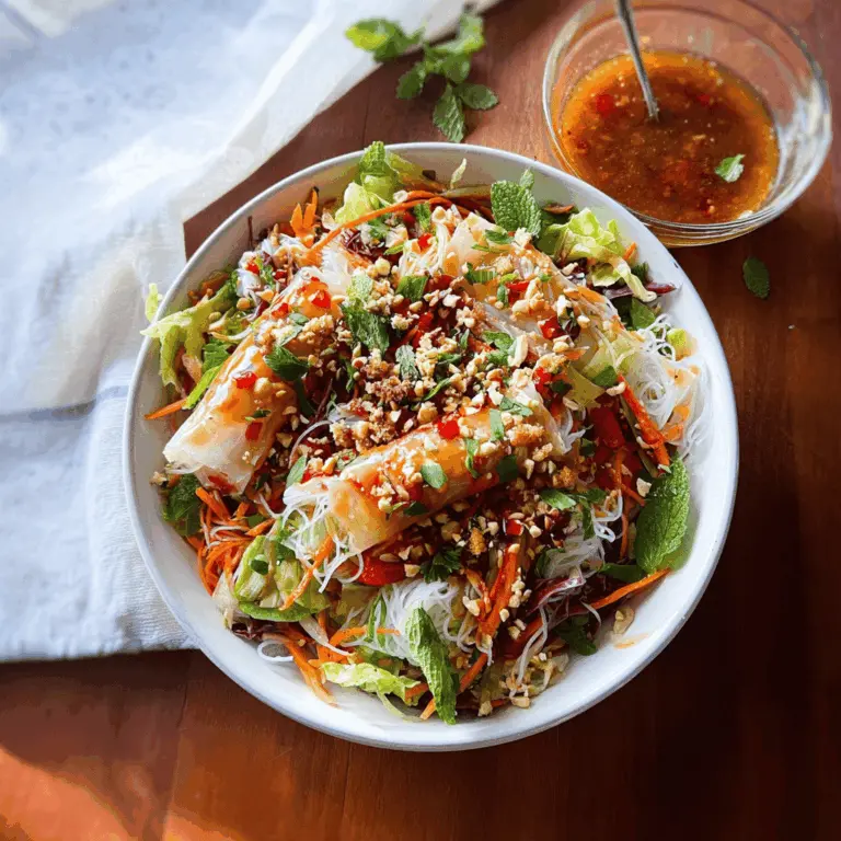 Fresh Spring Roll Salad With Spicy Ginger Dressing