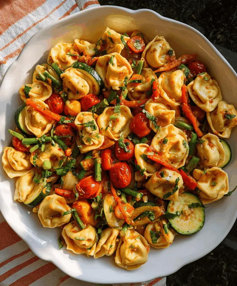 Easy Tortellini with Sautéed Vegetables Recipe