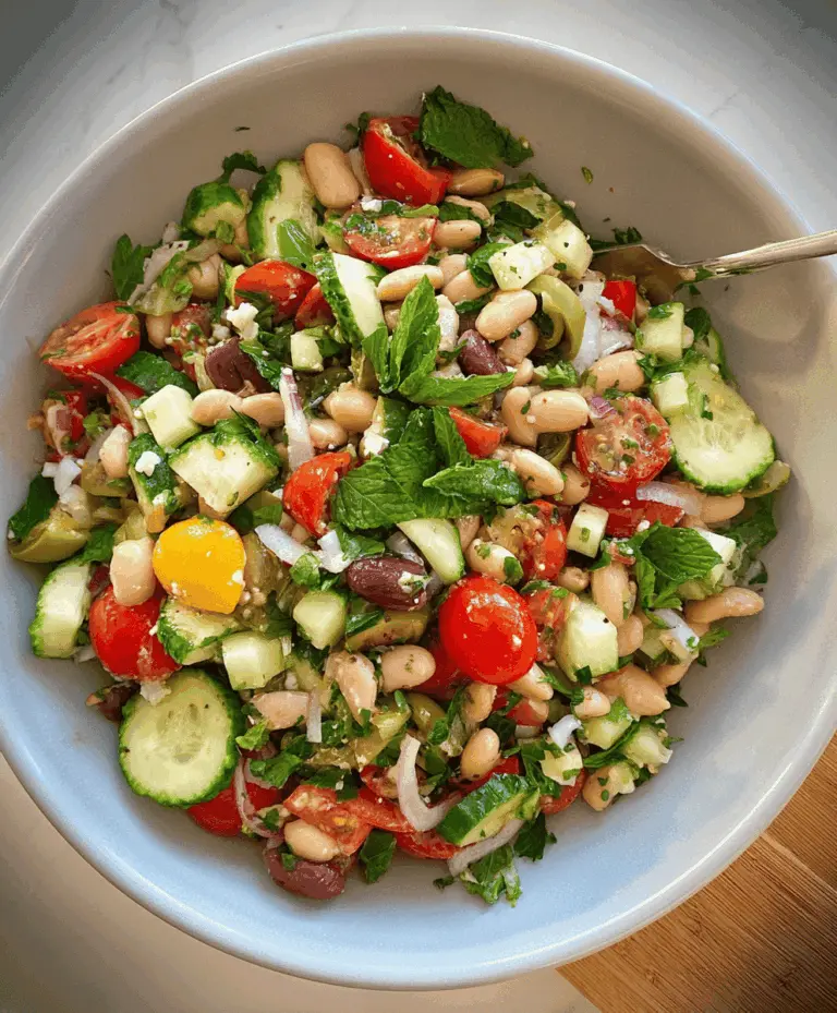 Fresh Mediterranean Bean Salad Recipe – Healthy & Easy