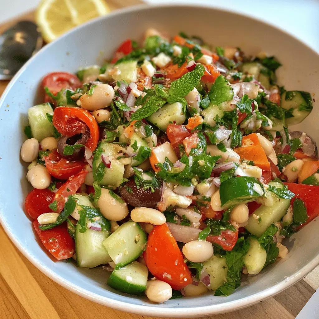 Fresh Mediterranean Bean Salad Recipe - Healthy & Easy