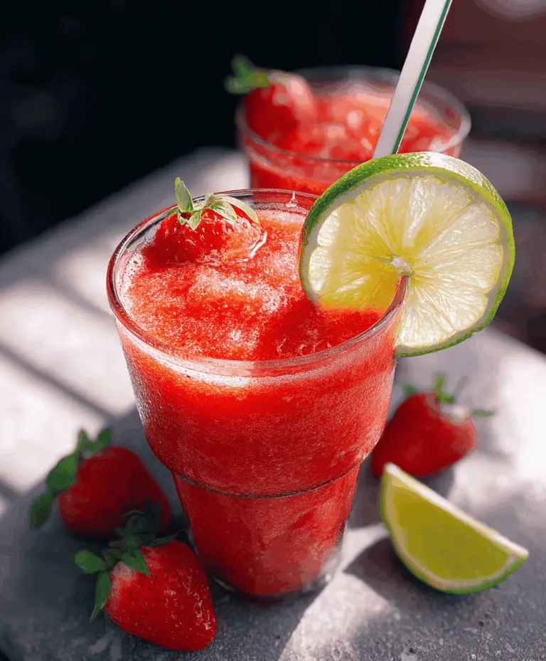Refreshing Strawberry Lime Slush Recipe