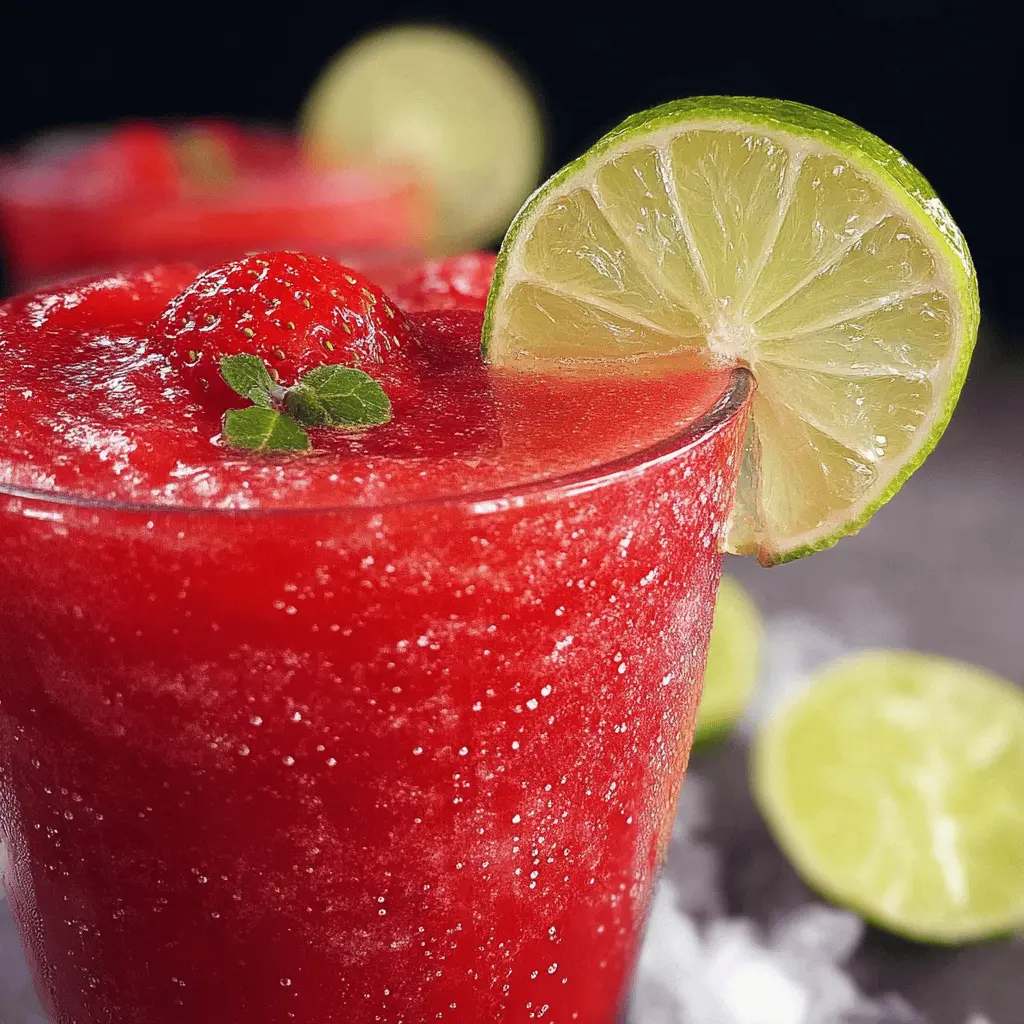 Refreshing Strawberry Lime Slush Recipe