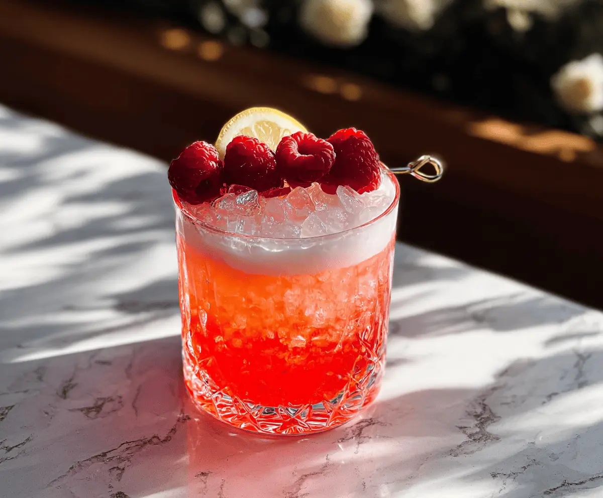 Easy Raspberry Vodka Sour Cocktail Recipe