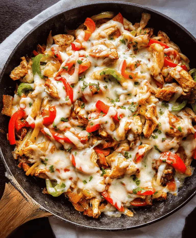 Easy Cheesy Chicken Cheesesteak Skillet
