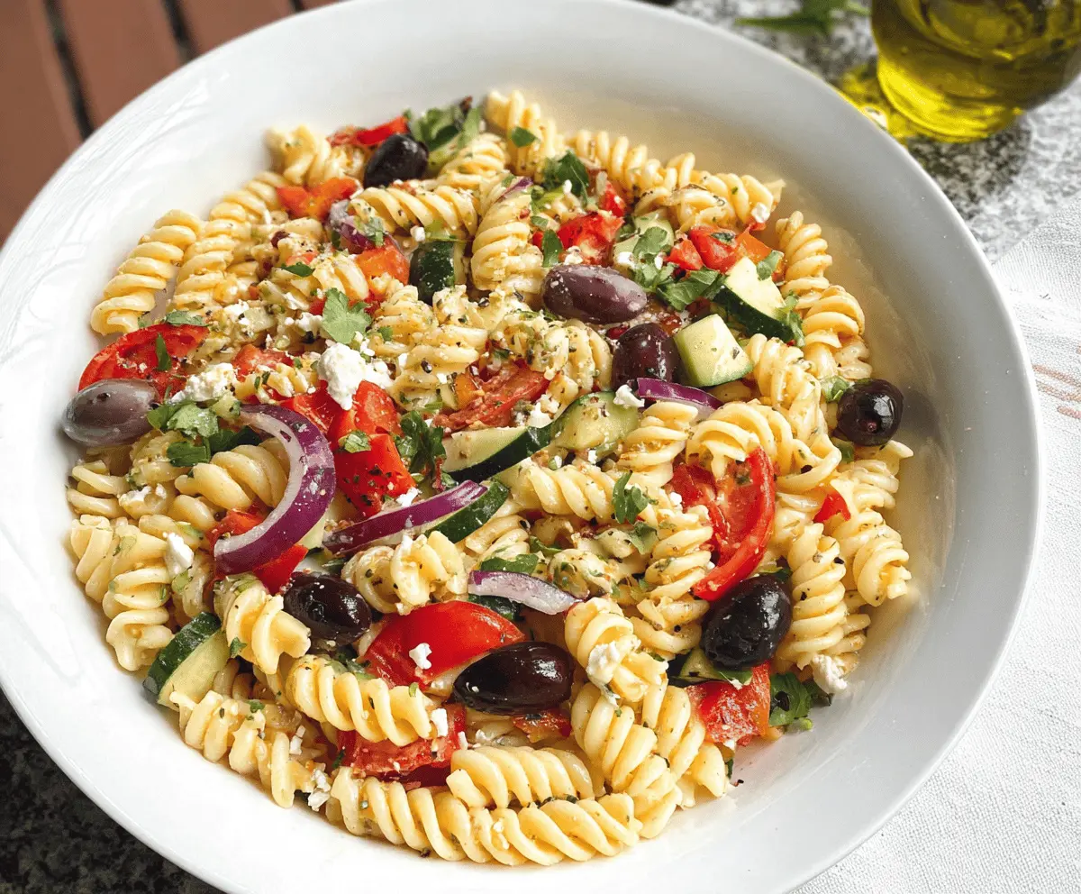 Easy Mediterranean Pasta Salad Recipe