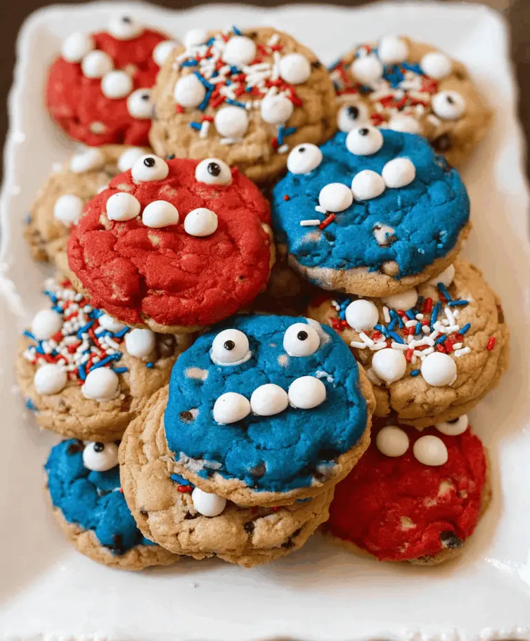 Easy 4th of July Monster Cookies Recipe