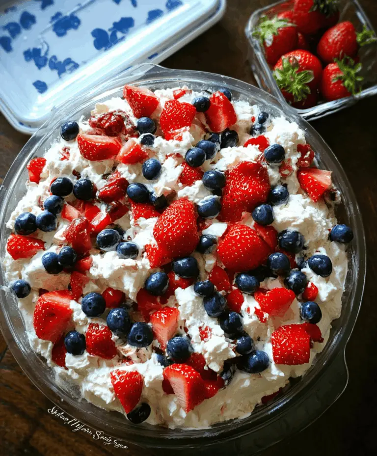 Red White and Blue Cheesecake Salad Recipe