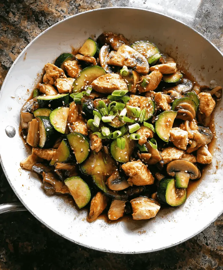 Easy Zucchini Mushroom Chicken Stir Fry Recipe