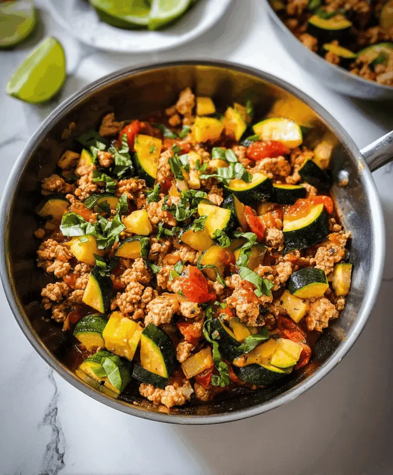 Easy Ground Turkey and Zucchini Skillet Dinner